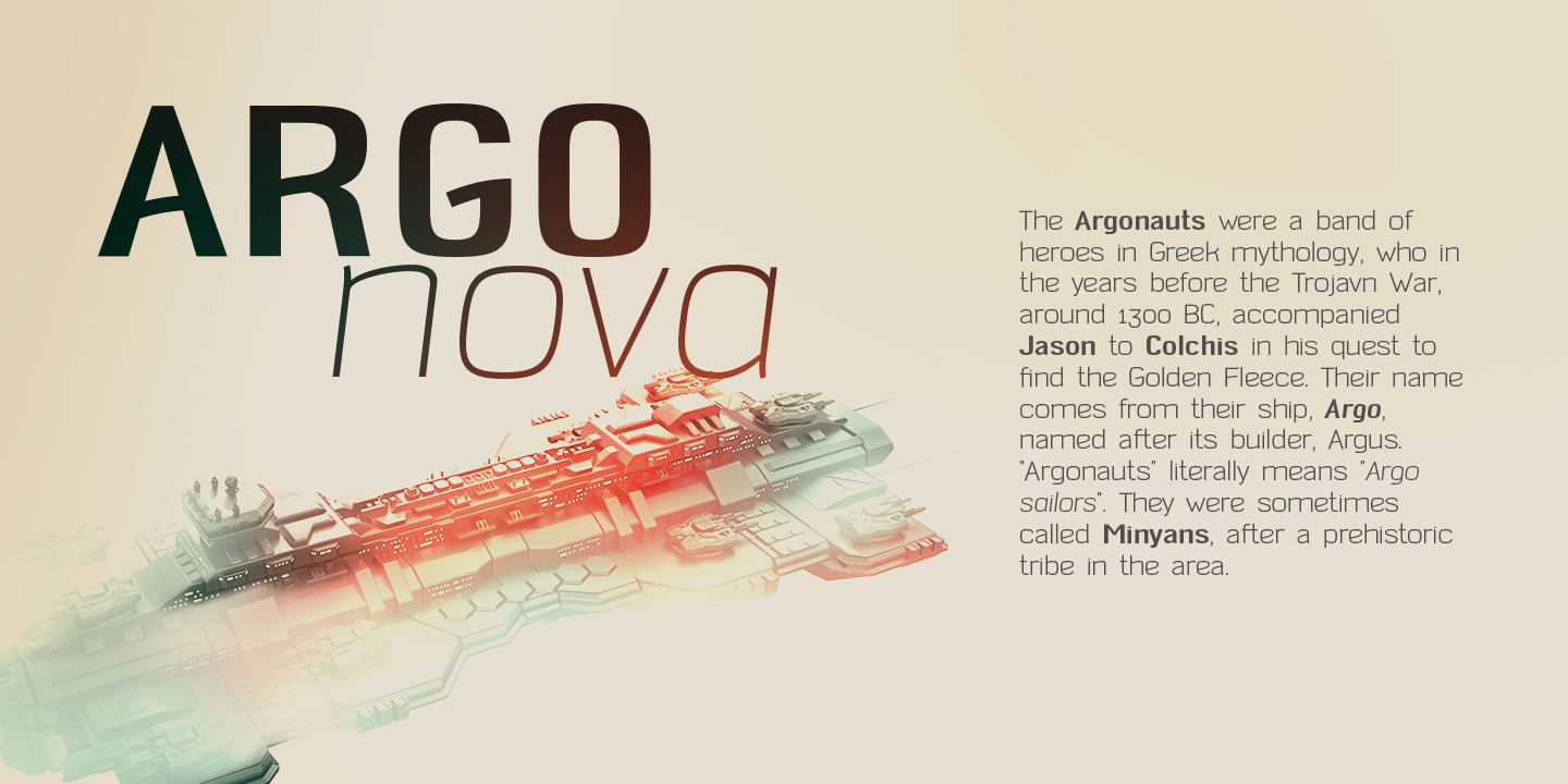 Schriftart Argo Nova